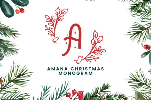 Amana Christmas Monogram: A Thoughtful Display Typeface for Holiday Editorial Design