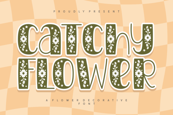 Catchy Flower: A Playful Decorative Font for Digital Branding