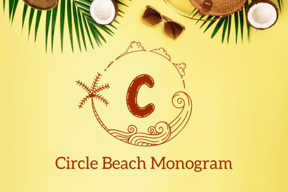 Circle Beach Monogram: A Summer-Ready Decorative Typeface for Makers