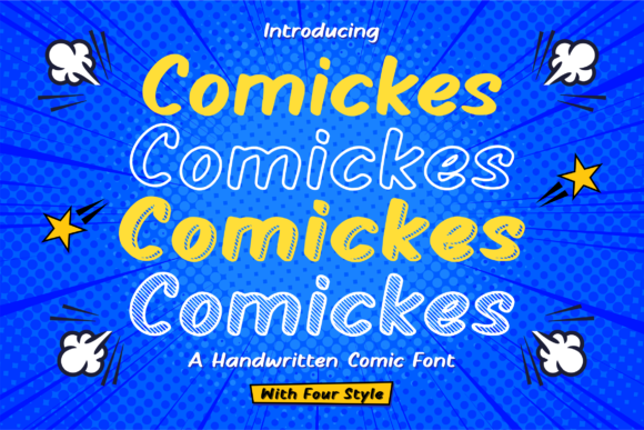 Comickes: A Bubbly Display Font for Crafters and Product Creators