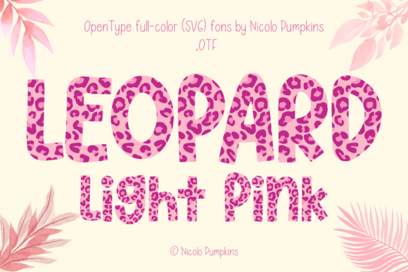 Leopard Light Pink: A Playful Color Font for Digital Branding