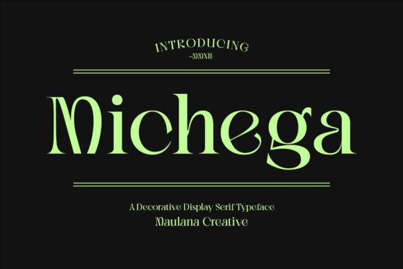 Michega: A Refined Serif Font for Digital Branding