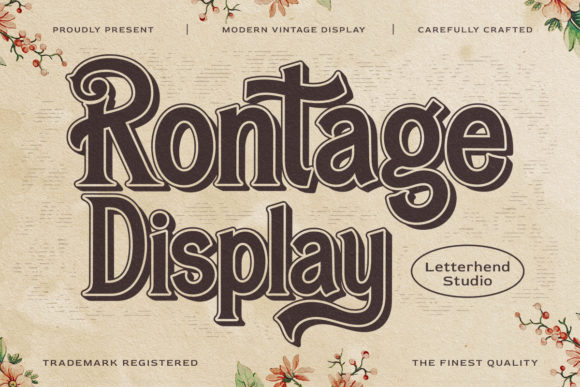 Rontage Display: A Serif Font That Elevates Branding