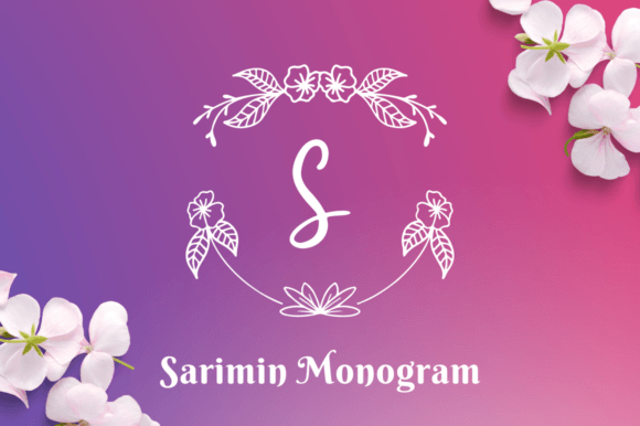 Sarimin Monogram: A Decorative Font That Elevates Campaign Headlines